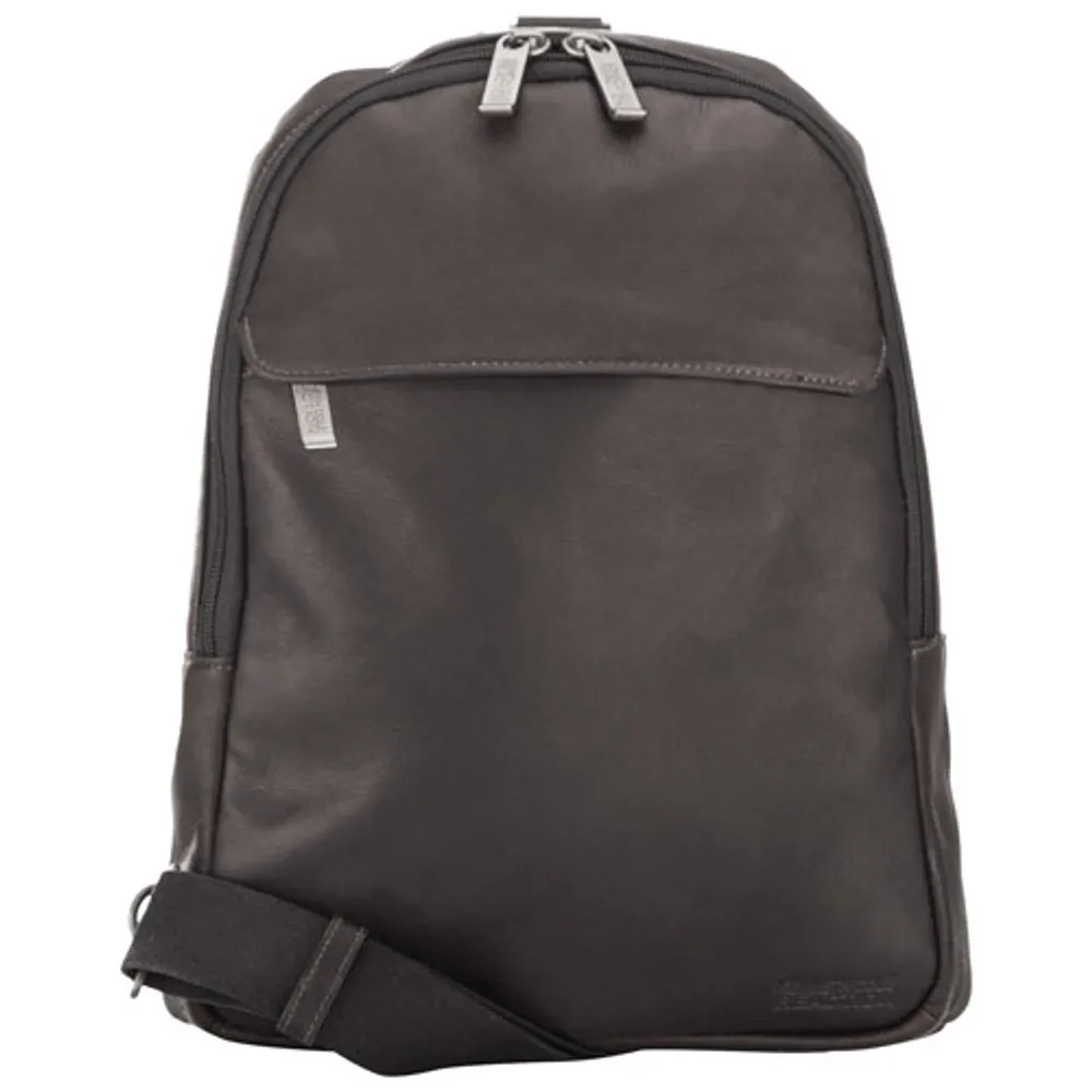 Kenneth Cole Columbian Leather 13" Laptop Backpack - Black