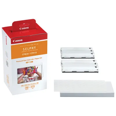 Canon Selphy CP910/CP1200 Colour Ink & Paper Set