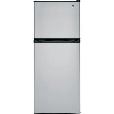 GE 24" 11.6 Cu. Ft. Top Freezer Refrigerator with LED Lighting (GPE12FSKSB) - Stainless Steel