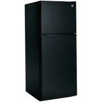 GE 24" 11.6 Cu. Ft. Top Freezer Refrigerator w/ LED Lighting (GPE12FGKBB) - Black