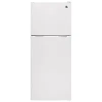 GE 24" 11.6 Cu. Ft. Top Freezer Refrigerator with LED Lighting (GPE12FGKWW) - White