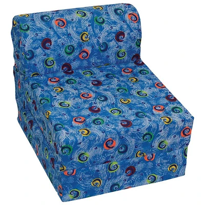 Comfy Kids Traditional Kids Chair - Blue Swirls