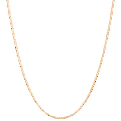 22" 14K Gold Fill Oval Cobra Chain