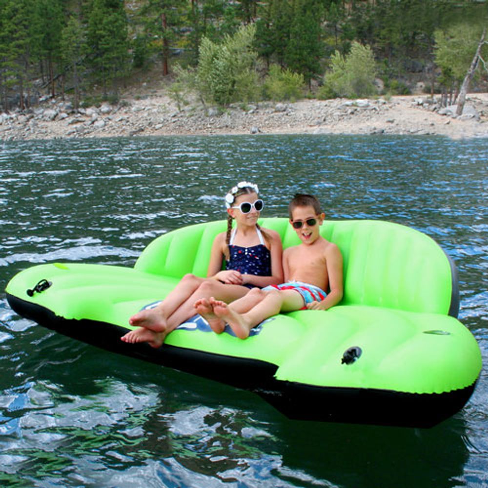 Blue Wave Sports Lay-Z-River Inflatable River Raft/Float (RL1870) - Neon Green