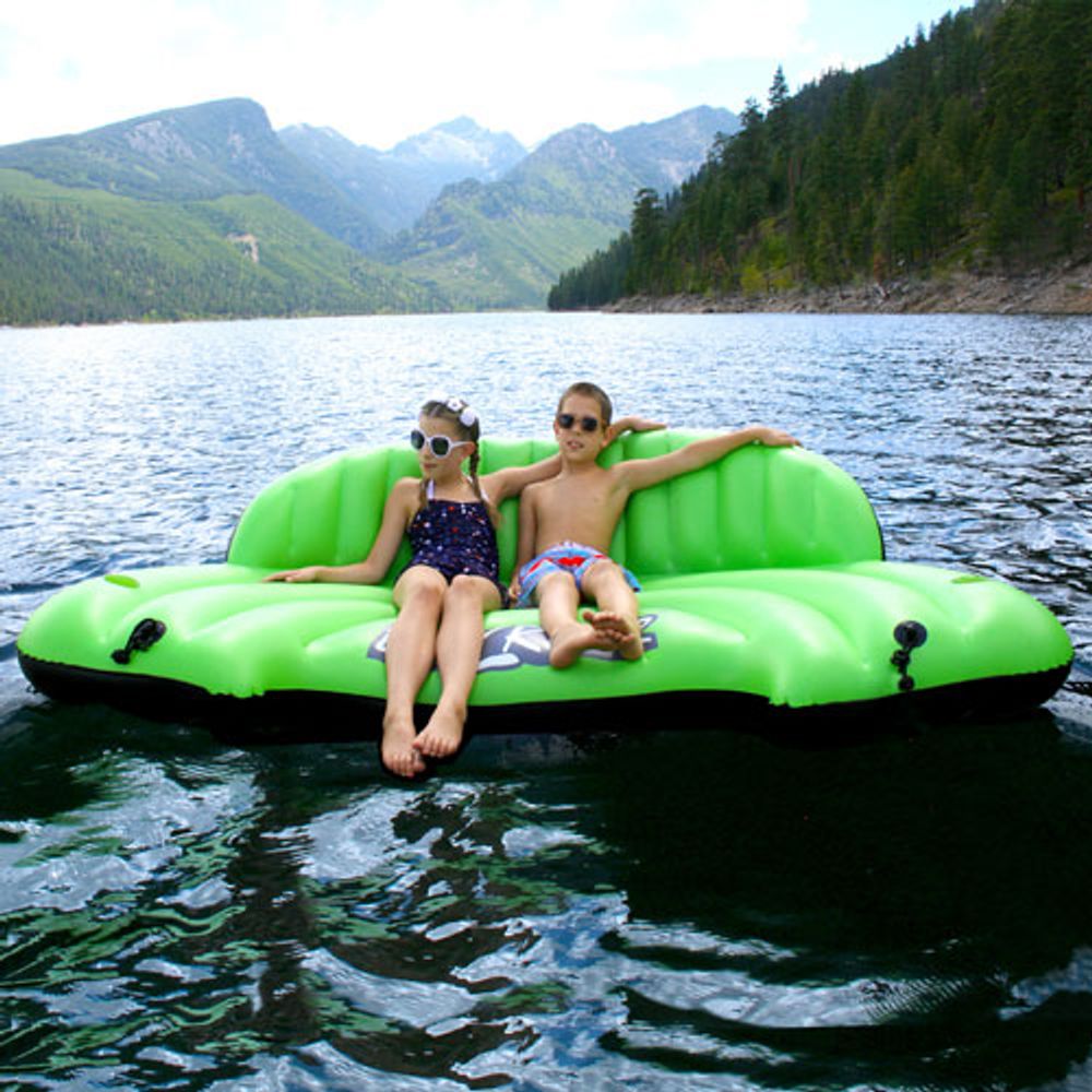 Blue Wave Sports Lay-Z-River Inflatable River Raft/Float (RL1870) - Neon Green