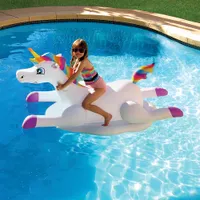 Blue Wave Unicorn Inflatable Pool Ride-On Float (NT2697) - White