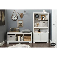 Vito Transitional 3-Shelf Bookcase - White