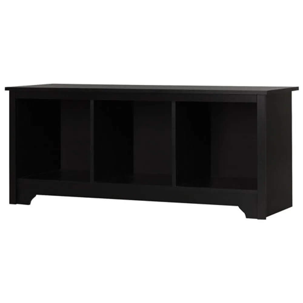 Vito Transitional 3-Shelf Storage Bench - Black