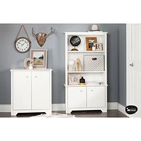 Vito Transitional 2-Door Storage Cabinet - White