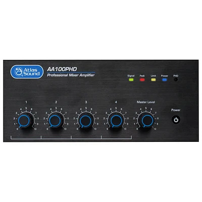 Amplificateur/mélangeur à 4 canaux de 100 W d'Atlas (AA100PHD)