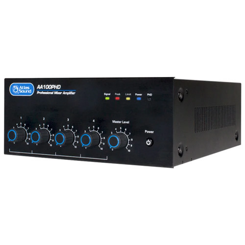 Amplificateur/mélangeur à 4 canaux de 100 W d'Atlas (AA100PHD)
