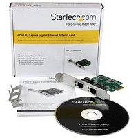 Carte réseau à 2 ports PCI-E Gigabit 10/100/1000 de StarTech