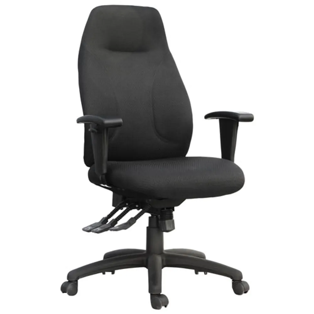 TygerClaw Ergonomic High-Back Fabric Executive Chair - Black
