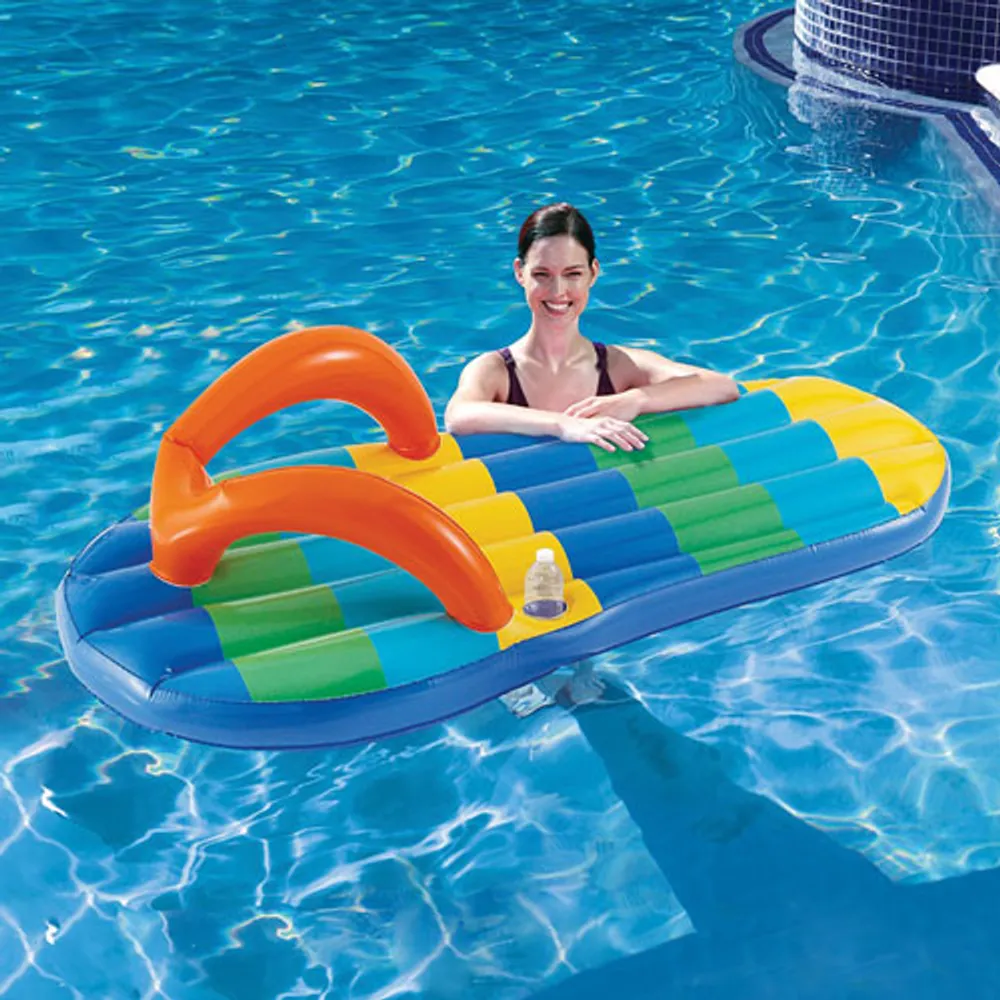 Blue Wave Flip Flop Inflatable Pool Float - Multi-Colour