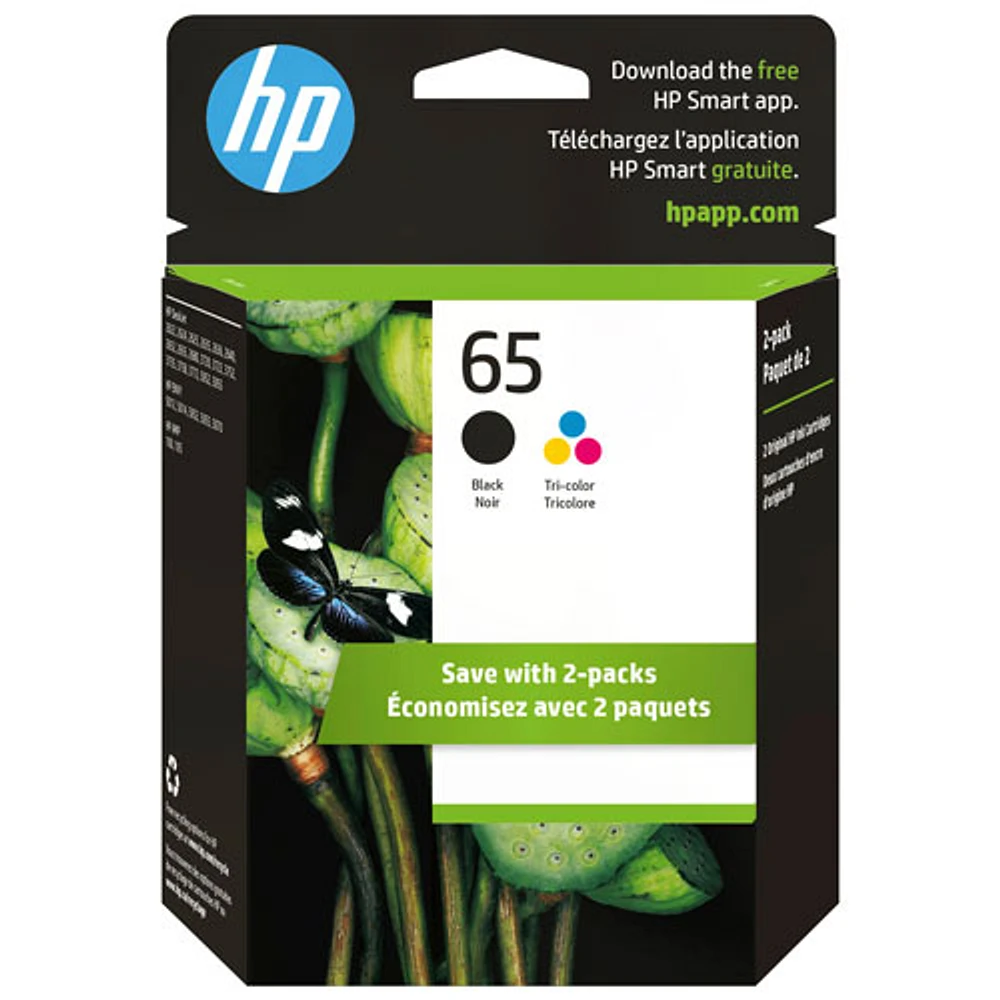 HP 65 Colour/Black Ink Cartridge 2 Pack