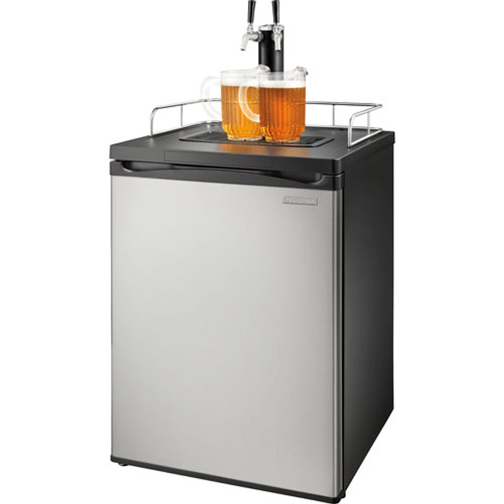 Insignia 2-Tap Kegerator (NS-BK2TSS6) - Silver/Black - Only at Best Buy