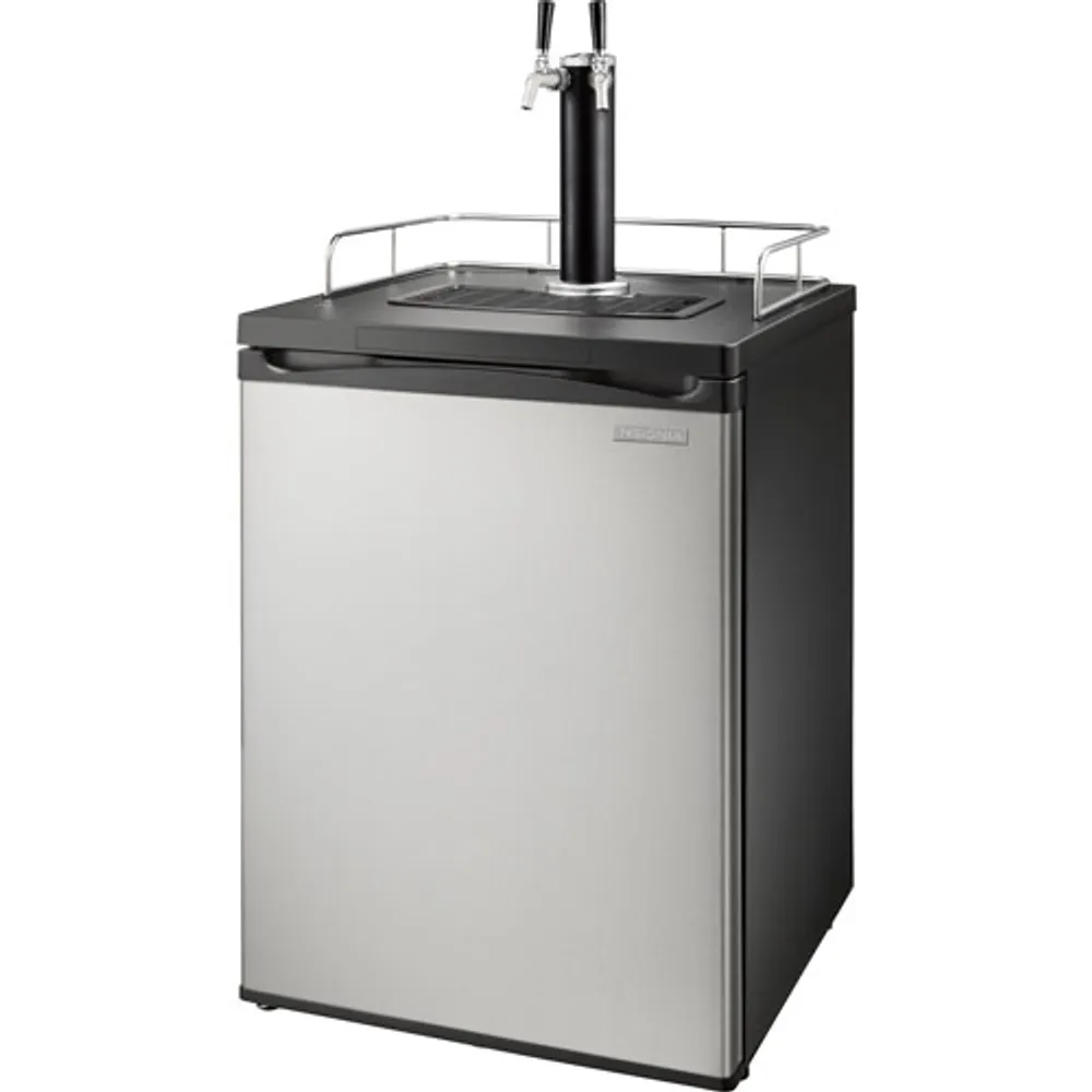 Insignia 2-Tap Kegerator (NS-BK2TSS6) - Silver/Black - Only at Best Buy