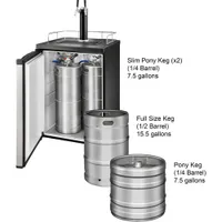 Insignia 2-Tap Kegerator (NS-BK2TSS6) - Silver/Black - Only at Best Buy