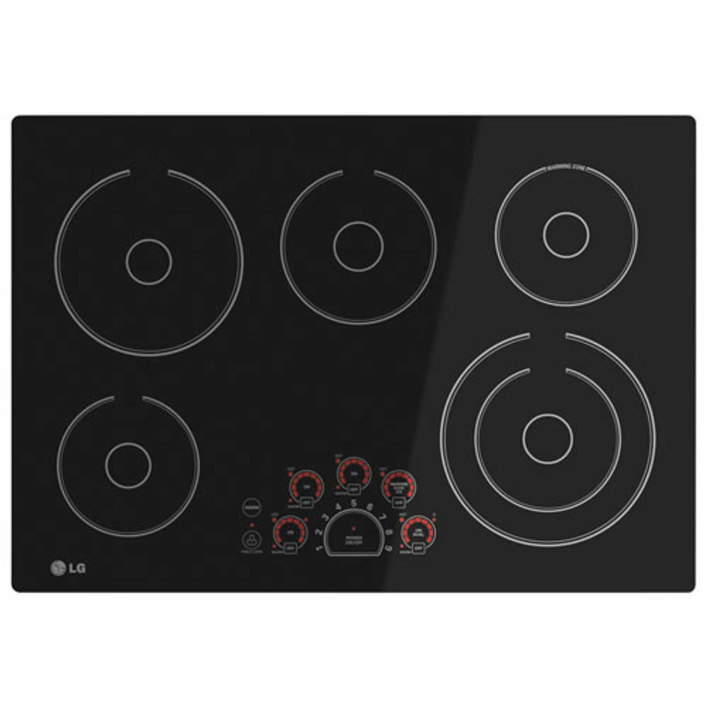 LG 30" 5-Element Electric Cooktop (LCE3010SB) - Black