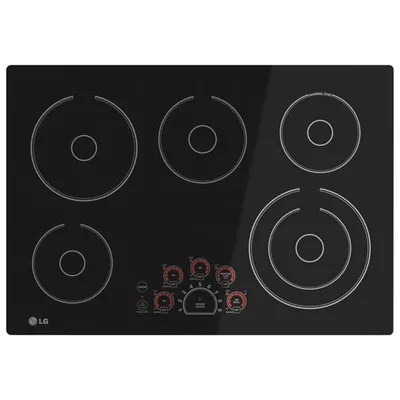 LG 30" 5-Element Electric Cooktop (LCE3010SB) - Black