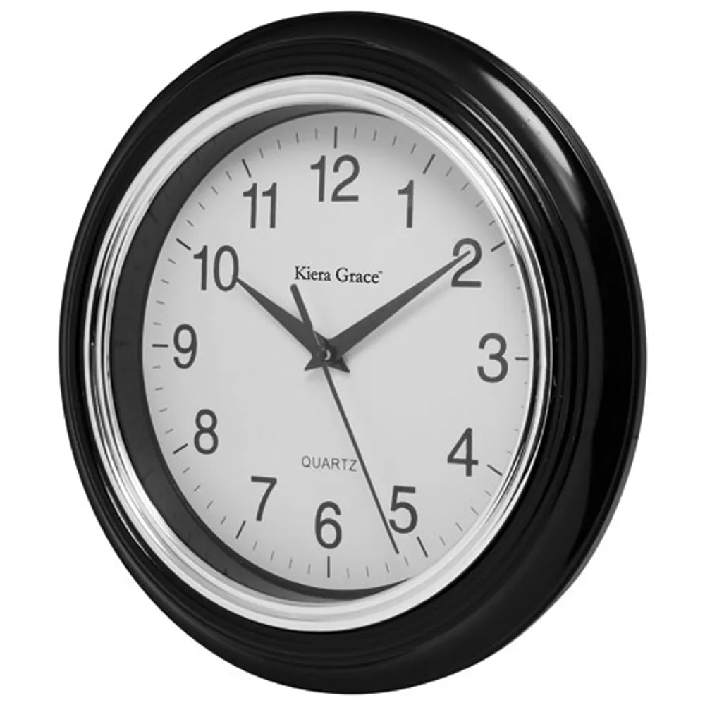 Kiera Grace Aster Analog Wall Clock - Black