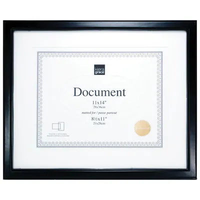 Kiera Grace Caspian 11" x 14" Document Frame - 12 Pack - Black