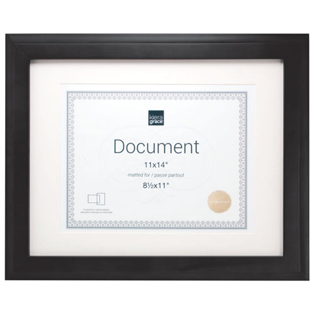 Kiera Grace Oxford 11" x 14" Document Frames - 8 Pack - Black