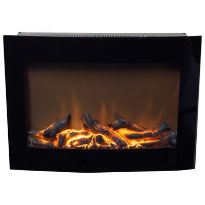 Paramount Daniel Wall-Mounted Electric Fireplace - 4600 BTU - Black