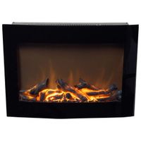 Paramount Daniel Wall-Mounted Electric Fireplace - 4600 BTU - Black