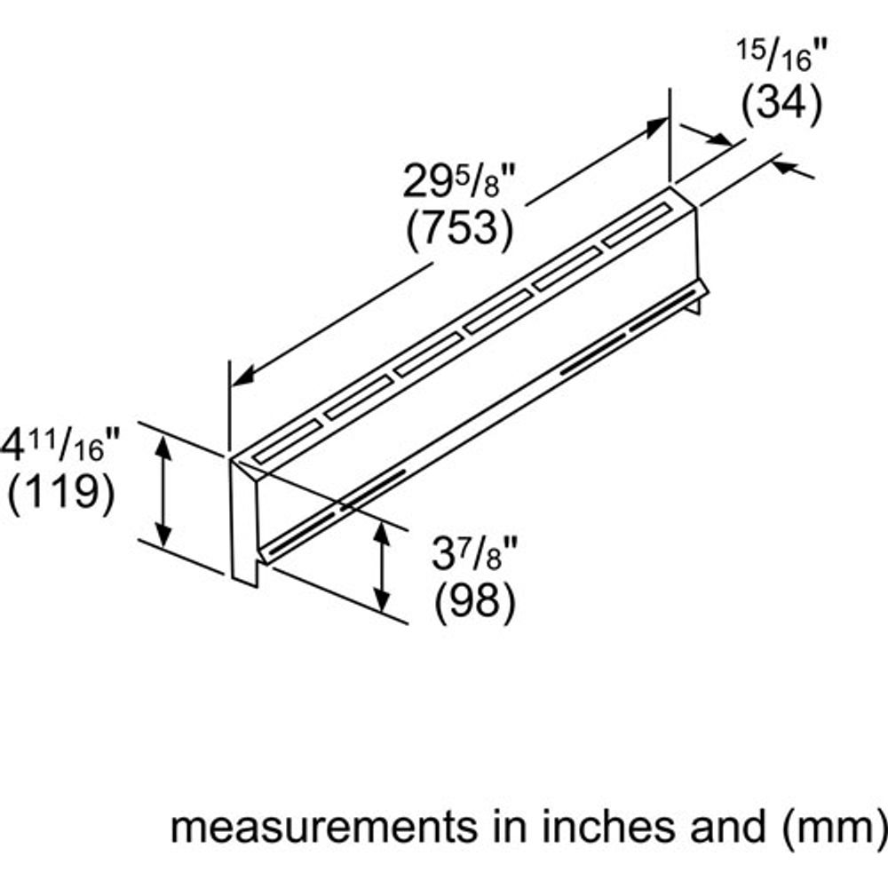 Bosch Low Backguard for Dual Fuel Range (HDZBS301)