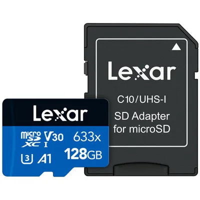 Lexar 633x 128GB 100MB/s microSDXC Class 10 Memory Card