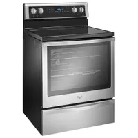 Whirlpool 30" 6.4 Cu. Ft. True Convection Electric Range (YWFE745H0FS) - Black-on-Stainless