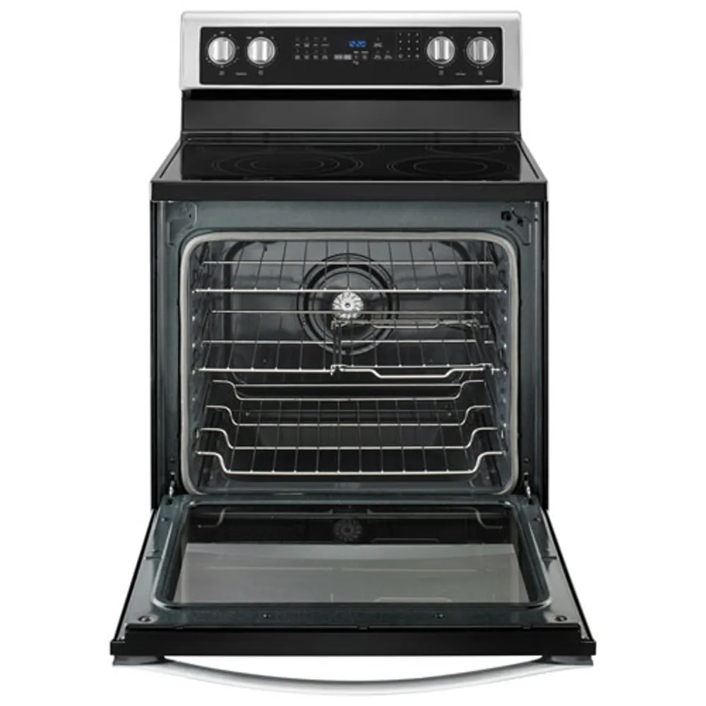 Whirlpool 30" 6.4 Cu. Ft. True Convection Electric Range (YWFE745H0FS) - Black-on-Stainless