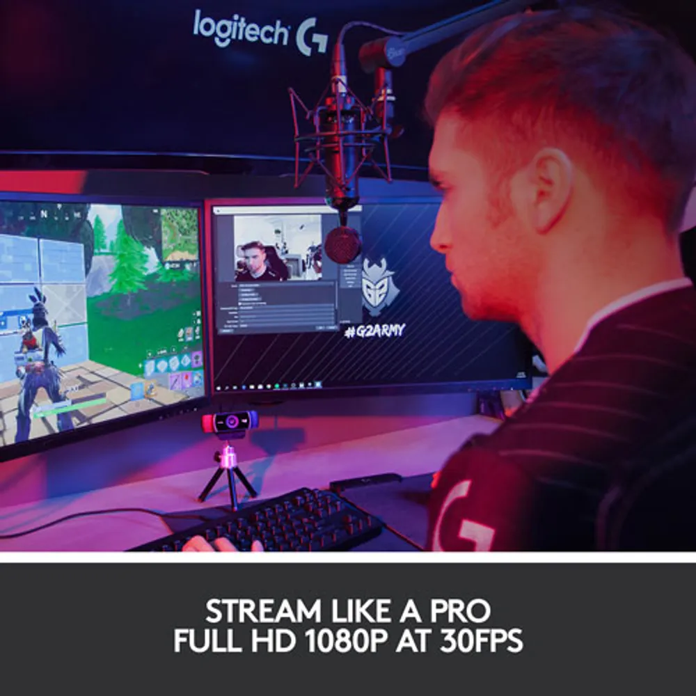 Caméra Web de jeu et de diffusion continue HD 1080p C922 Pro Stream de Logitech