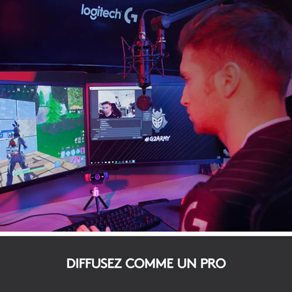 Caméra Web de jeu et de diffusion continue HD 1080p C922 Pro Stream de Logitech