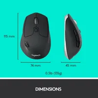 Logitech M720 Triathlon Wireless Optical Mouse - Black