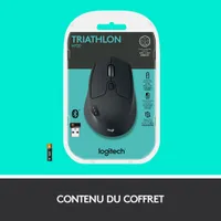 Souris optique sans fil M720 Triathlon de Logitech - Noir