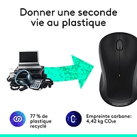 Souris optique sans fil M310 de Logitech - Noir