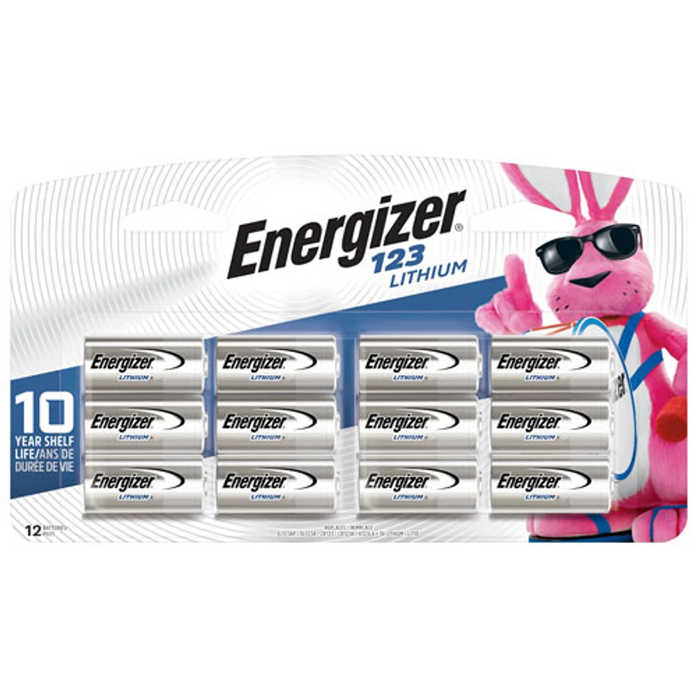 Pile de 3 V au lithium 123 d'Energizer - Paquet de 12