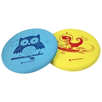 MERRITHEW Flying Foam Disk for Kids - 2 Pack - Yellow/Blue