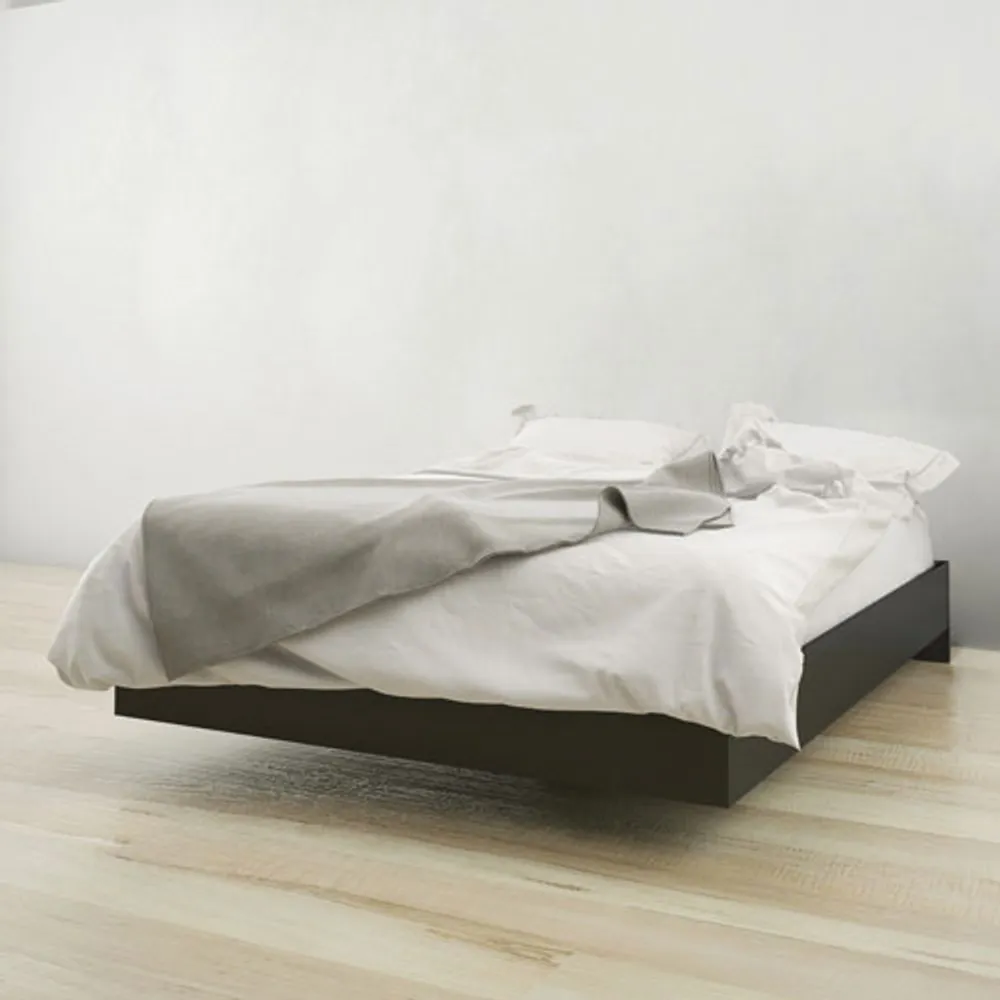 Contemporary Platform Bed Frame - Double - Black