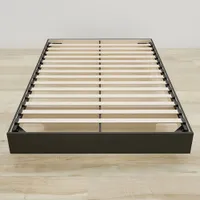 Contemporary Platform Bed Frame - Double - Black