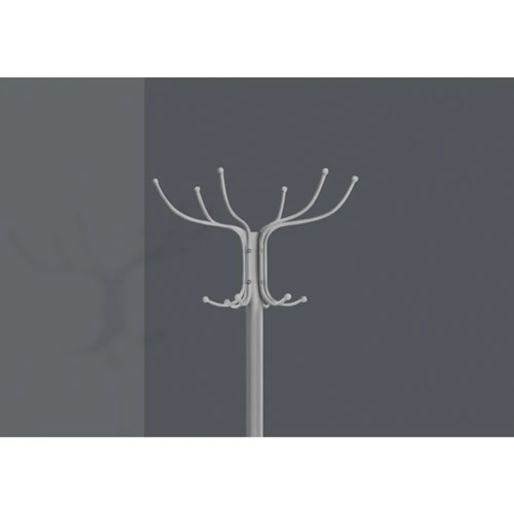 Monarch Metal Coat Rack - Silver