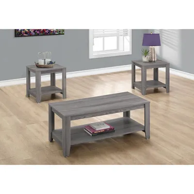 Contemporary 3-Piece Table Set - Grey