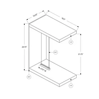 Table d'appoint rectangulaire contemporaine - Blanc lustré