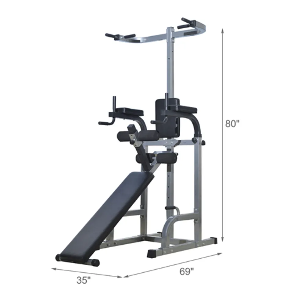 Soozier Home Gym, Multifunction Gym Equipment Power Tower with