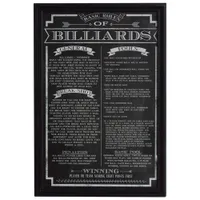 Hathaway Billiard Game Rules (BG2029BL) - Black