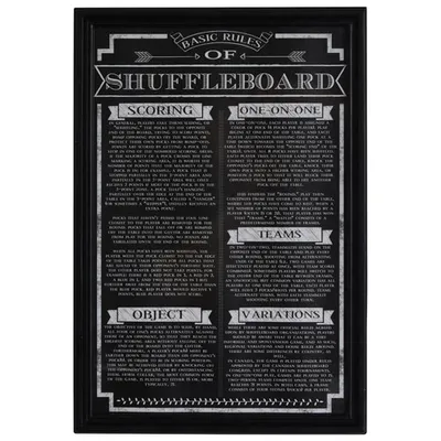 Hathaway Shuffleboard Game Rules (BG2029SH) - Black