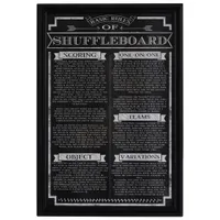 Hathaway Shuffleboard Game Rules (BG2029SH) - Black