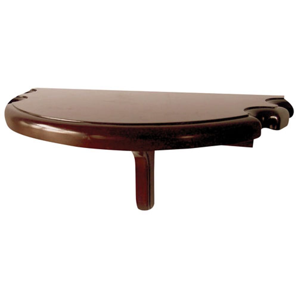 Hathaway Premium Half-Moon Wall Shelf - Walnut